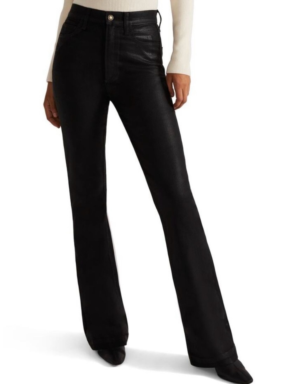 Favorite Daughter NWT Valentina Shortie Boot 31 Petite Jeans - Black Coated
